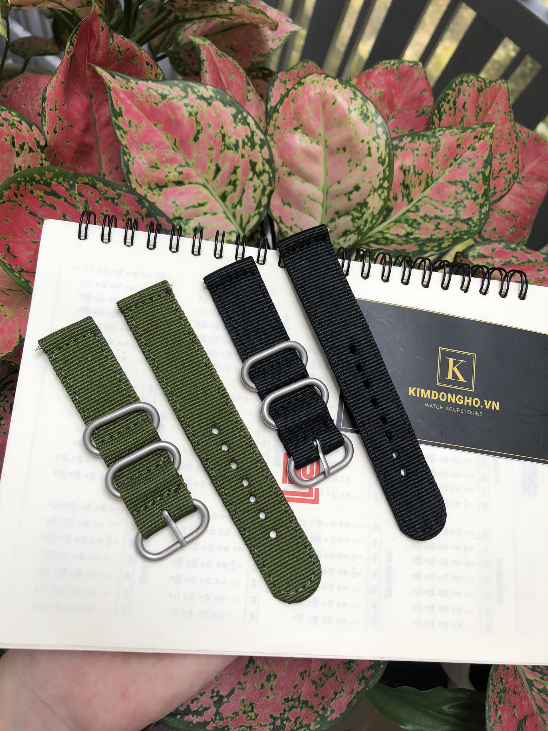 Dây đồng hồ vải dù nato zulu kèm chốt thông minh size 20mm 22mm