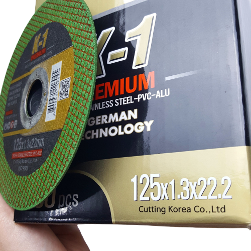 ĐÁ CẮT SẮT 125 | Đá cắt K1 Xanh | Đá cắt sắt 1 tấc 2