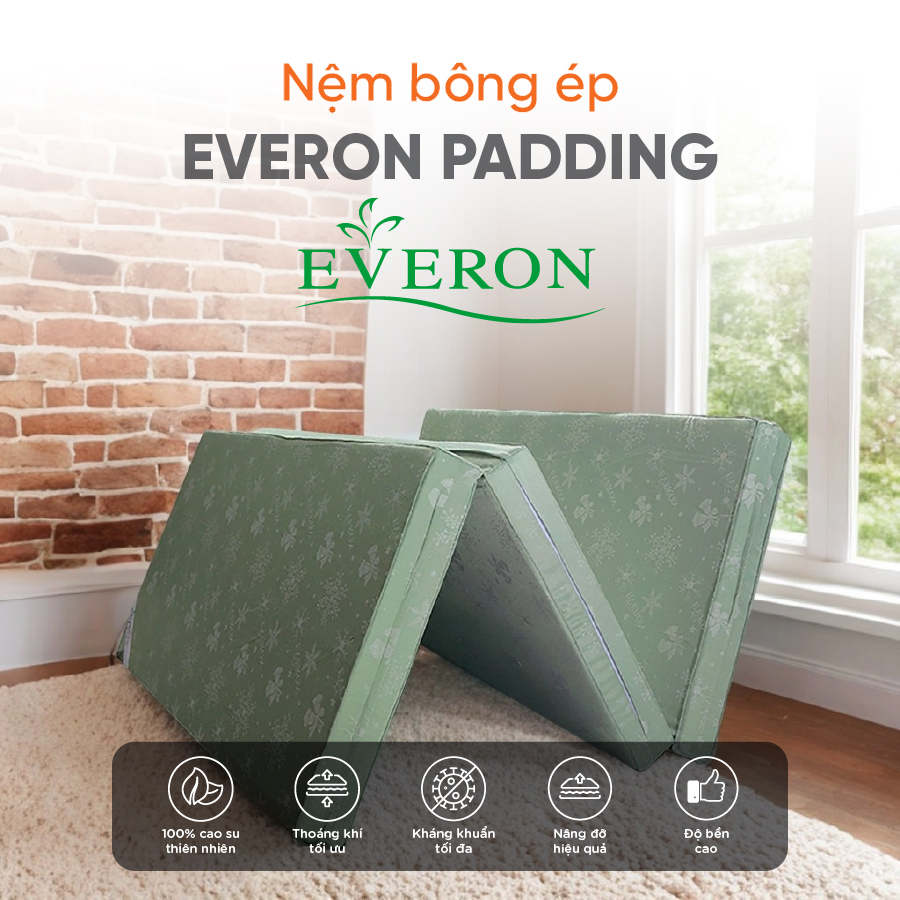[0% Installment Payment] Everon Padding 3-Fold Pressed Cotton Mattress - 5-Year Warranty - Convenient.