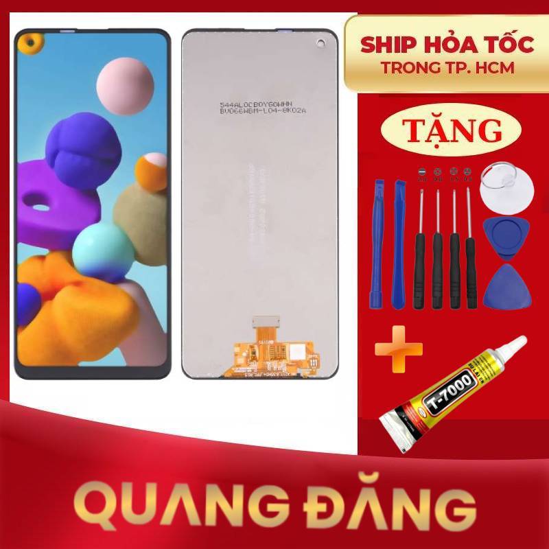 Bộ màn hình samsung a21s /a217f tặng keo dán và bộ sửa 9 món