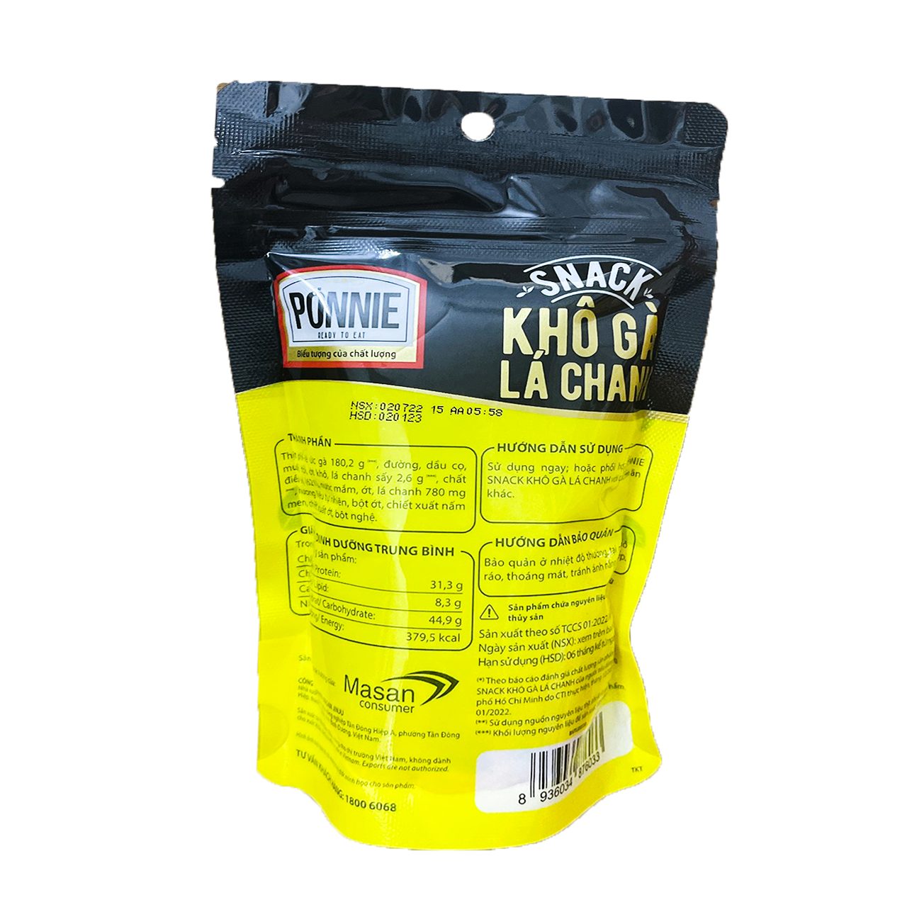 Snack khô gà giòn Ponnie