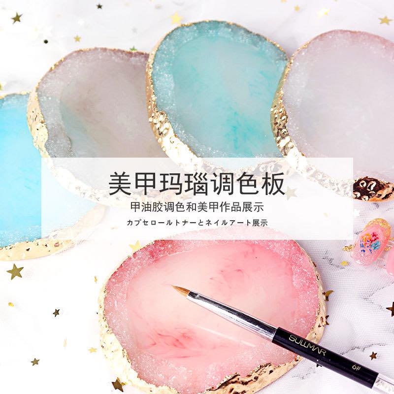 Đá cẩm thạch dùng pha sơn làm nail, chụp ảnh mẫu móng