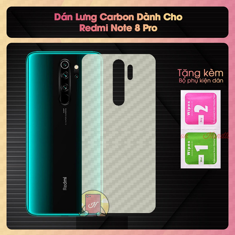 Miếng dán lưng cacbon Xiaomi Redmi Note 8 / redmi note 8 Pro