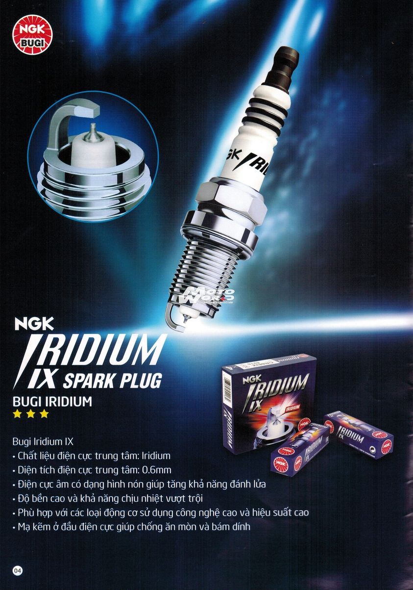 [Motoworld Phân Phối] NGK Bugi CR9EIX Iridium IX