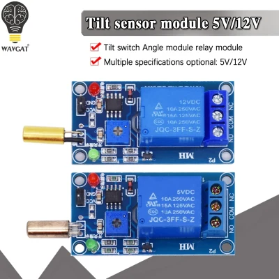 12V 5V 1 Channel Output Tilt Slant Angle Sensor Relay Module Golden SW520D ball switch tilt sensor module For arduino