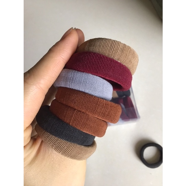 20 chun buộc tóc trơn phong cách hàn quốc, chun buộc tóc co dãn loại đẹp