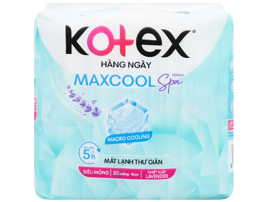 Băng vệ sinh hàng ngày Kotex Cool siêu mỏng 20 miếng 15CM