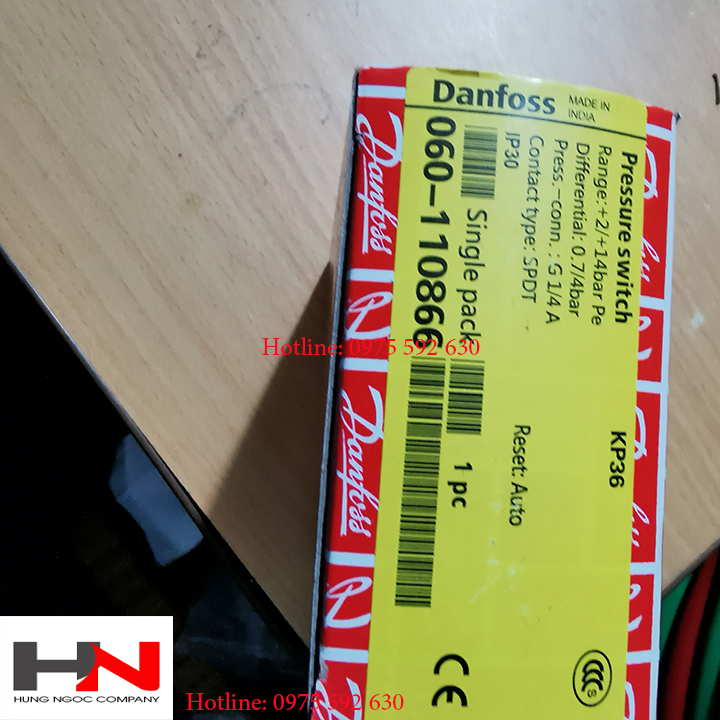 Rơ le áp lực Danfoss KP36 made in india (áp max 14kg)