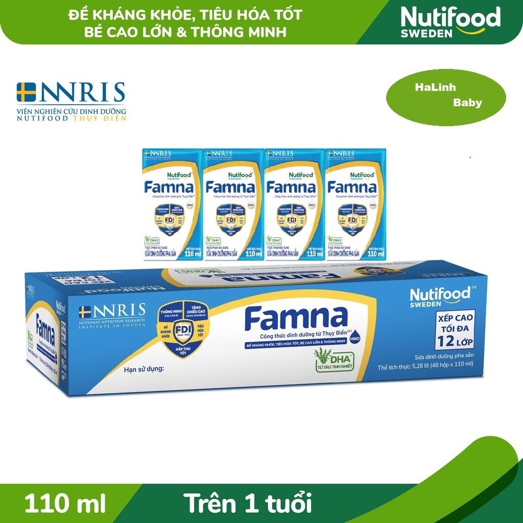 Sữa bột pha sẵn Famna 110ml [Thùng 48 hộp] [Date 2024]