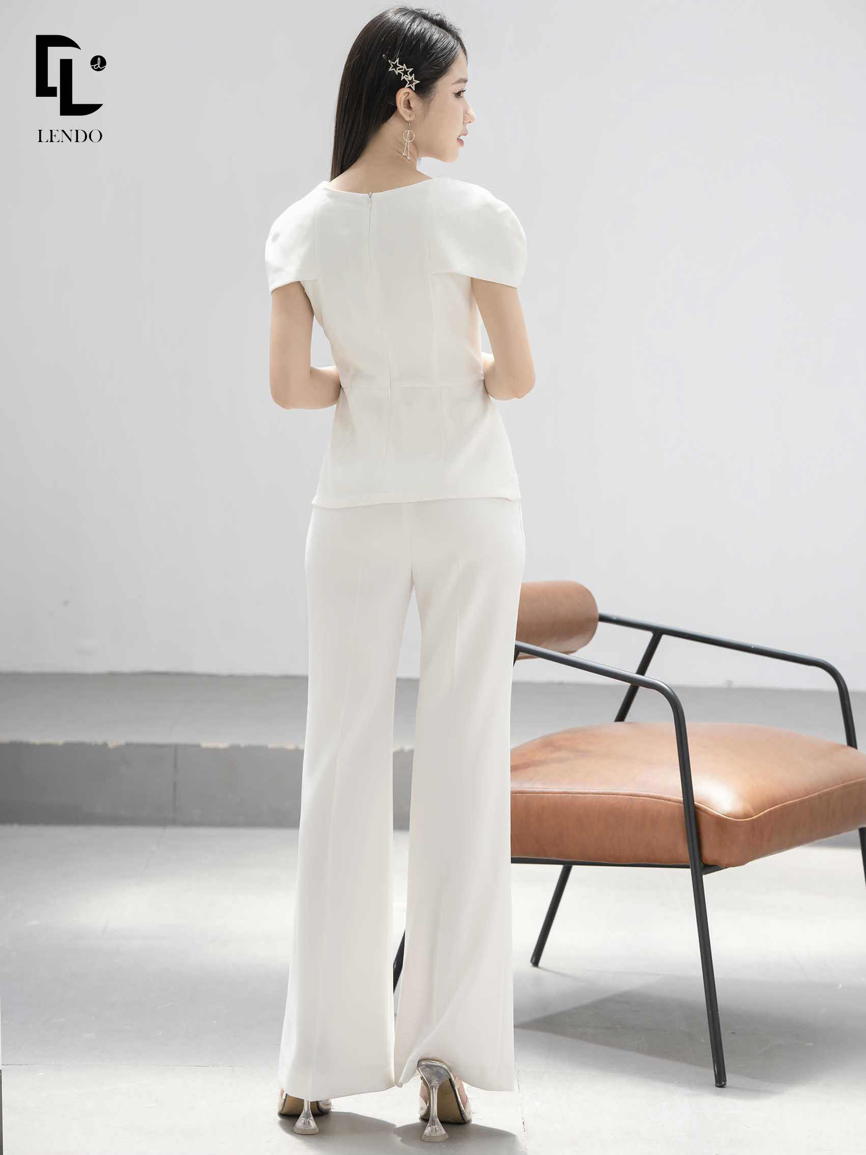 Áo Peplum Vai Ôm Phối Cúc Đá LENDO A230420