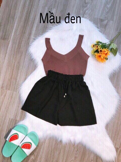 Quần Shorts Đùi Chất Đũi Mát Lạnh