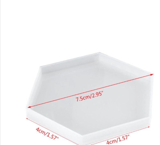Khuôn Silicone Làm Móc Khóa Resin Hình Lục Giác - Trường Thịnh Sài Gòn