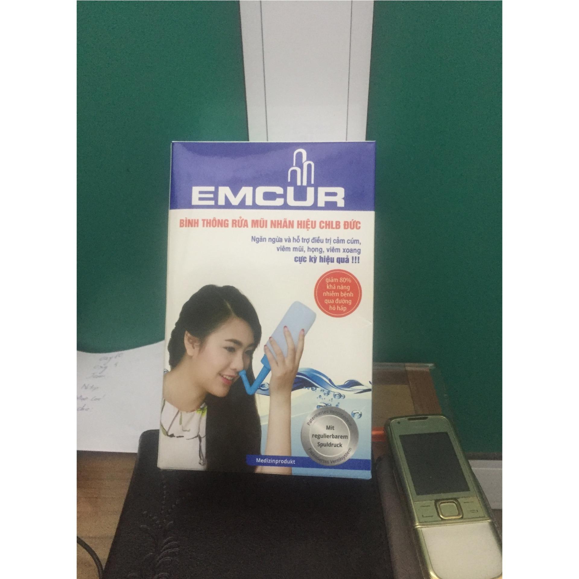 Bình rửa mũi EMCUR CHLB Đức chống viêm mũi dị ứng