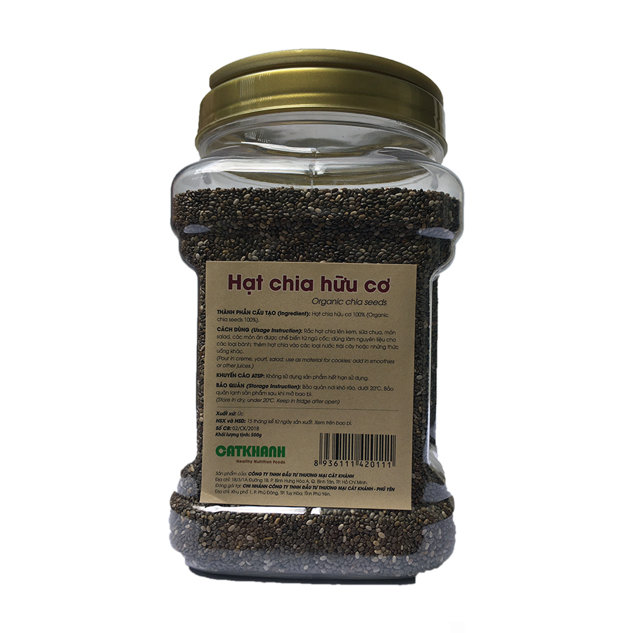 Hạt chia Organic Cát Khánh 500gr