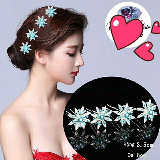 Trâm cài tóc hình bông hoa 8 cánh