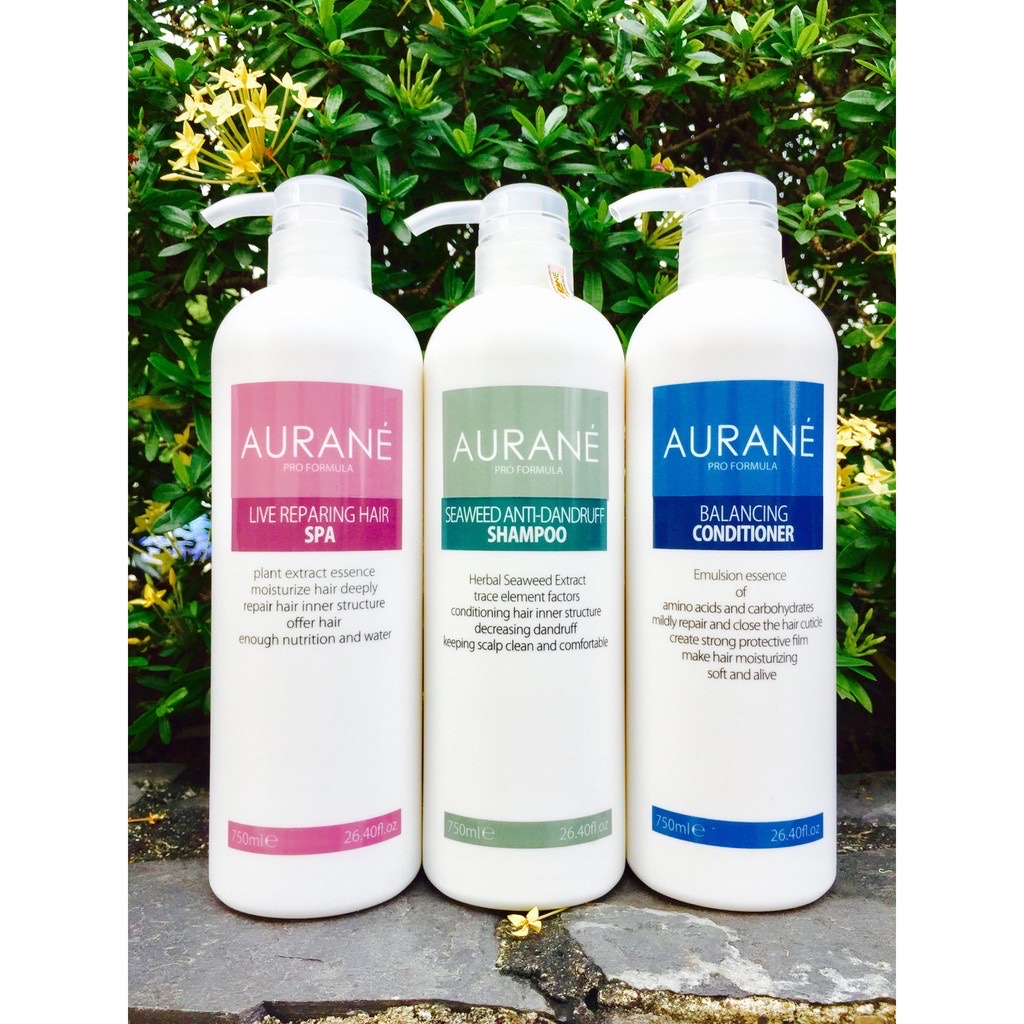 Bộ chăm sóc tóc gàu Aurane Seaweed Anti Dandruff 750mlx3