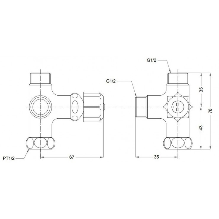 Van Dừng Chữ T TOTO TX434S