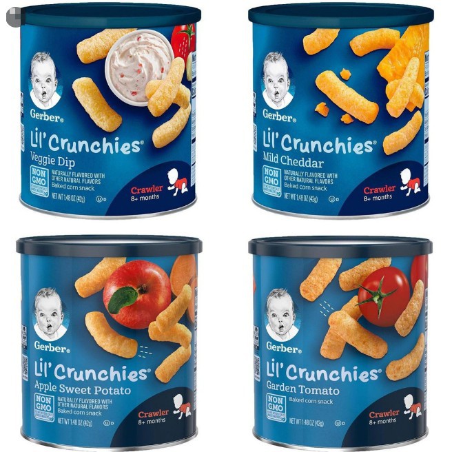 [Tặng bánh trứng Morinaga]Bánh Ăn Dặm Gerber Non GMO Hình Que cho bé 8M+