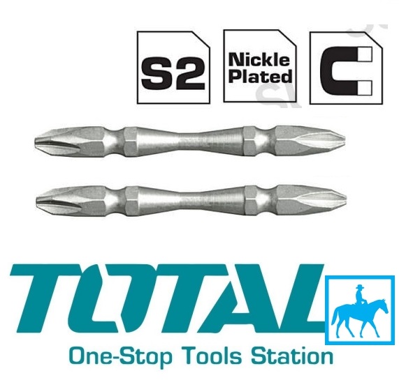 Bộ 2 Mũi Siết Vít Bake 2 đầu PH2 PH2 S2 dài 45mm TOTAL TAC16PH203IM