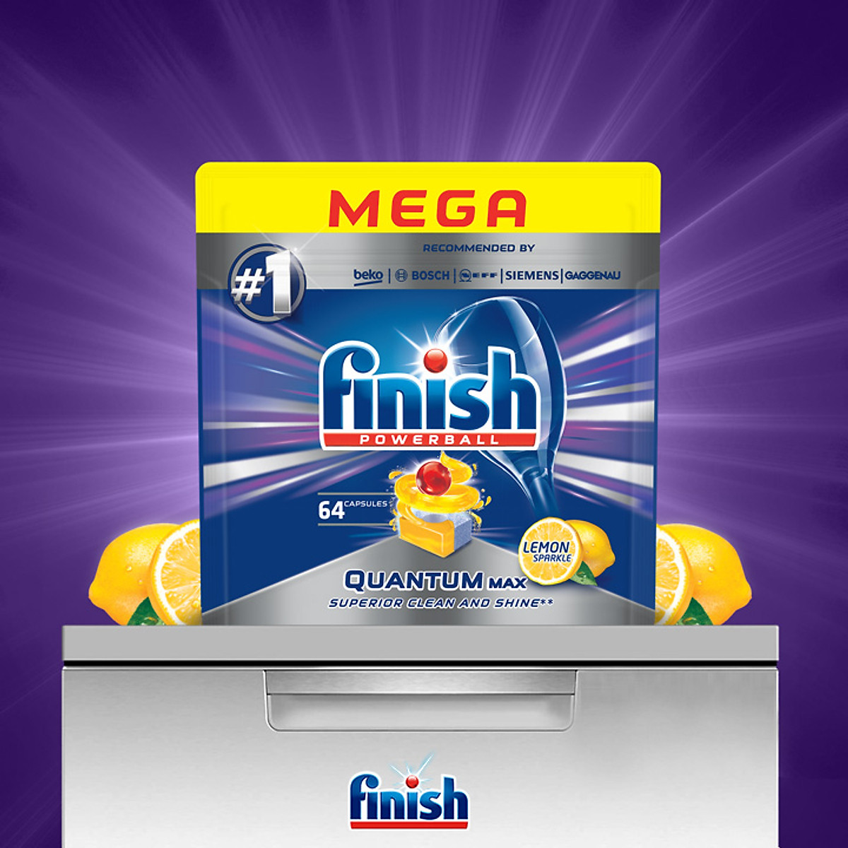 Viên rửa bát Finish Quantum  100 viên