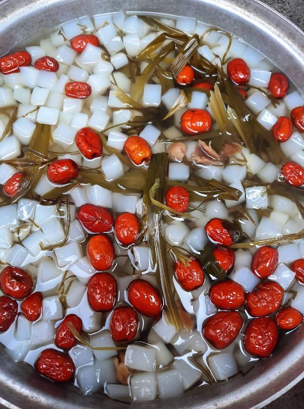 Combo Thạch Dừa Thô+ phổ tai+hạt é+táo đỏ
