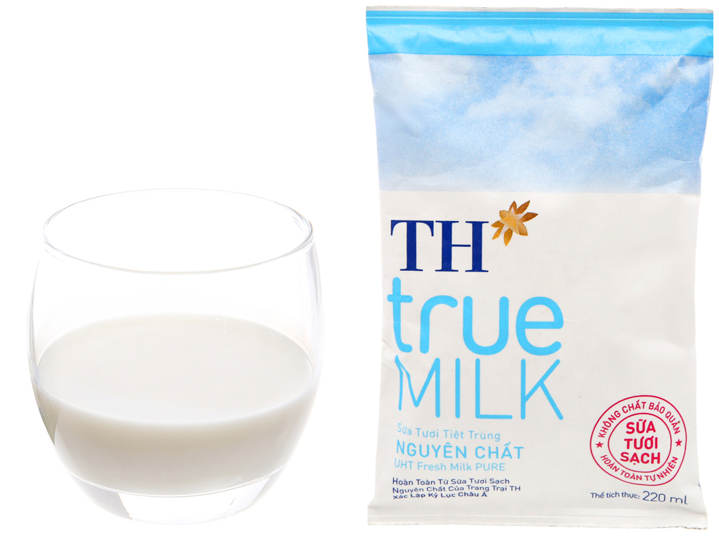 Sữa TH truemilk 48 bịch có đường/ít đường/không đường