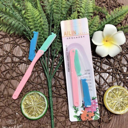 Combo 2 Bộ dao cạo lông mày Ailin kèm lưỡi thay thế