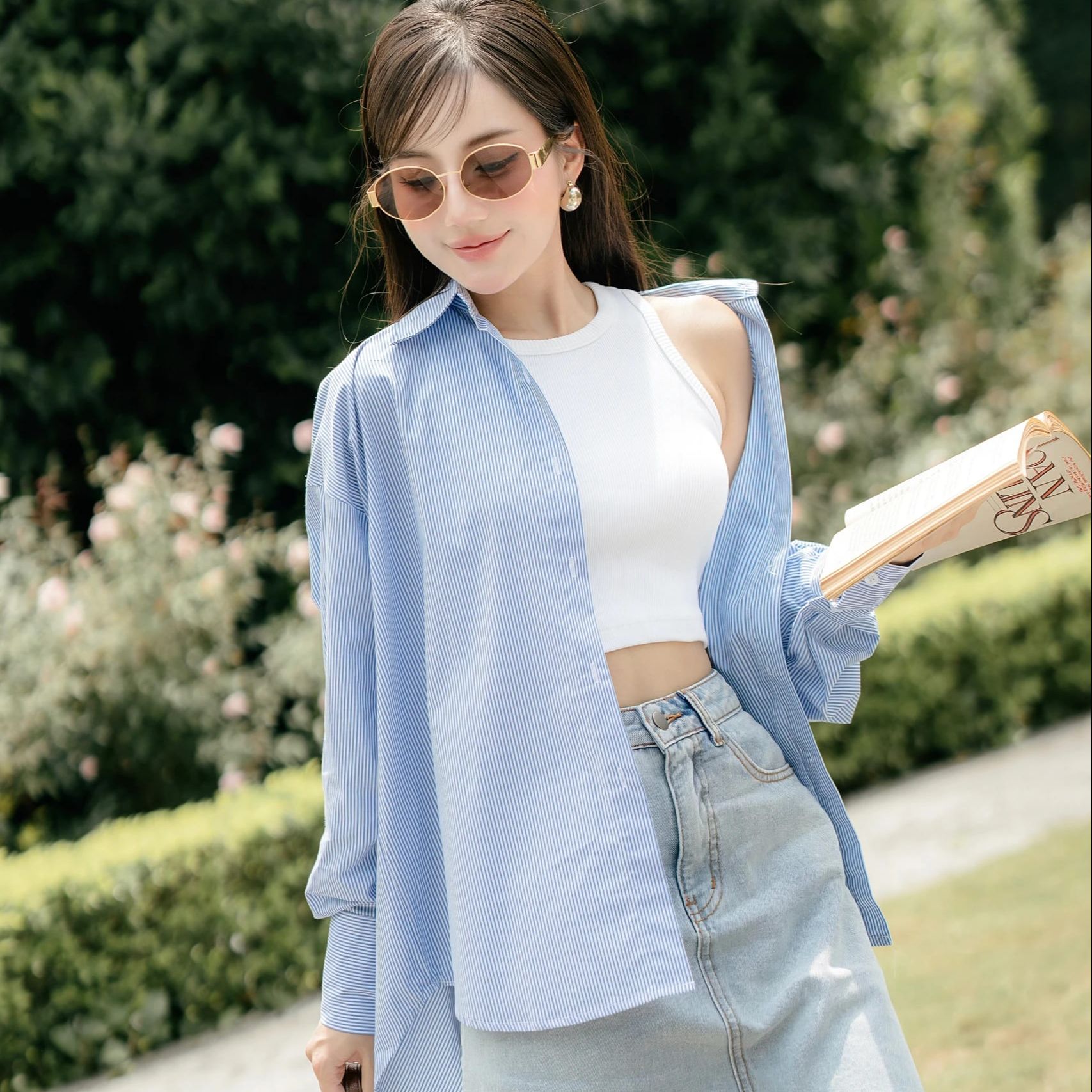 Áo sơ mi nữ tay dài dáng rộng Oversize Shirt Maxy Workshop