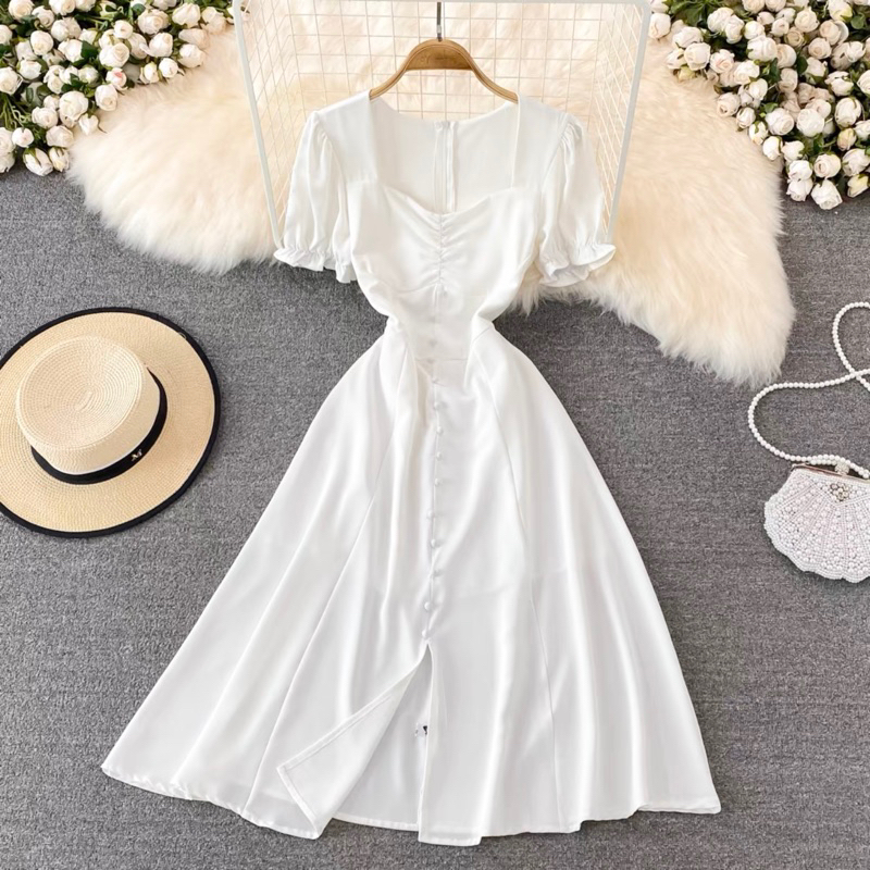 ĐẦM NHÚN NGỰC NÚT BỌC (có ảnh thật) MS58