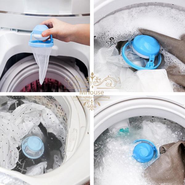 Combo 2 túi lưới giặt quần áo phao lọc cặn bẩn máy giặt bóng giặt túi lưới lọc rác dễ sử dụng độ bền cao
