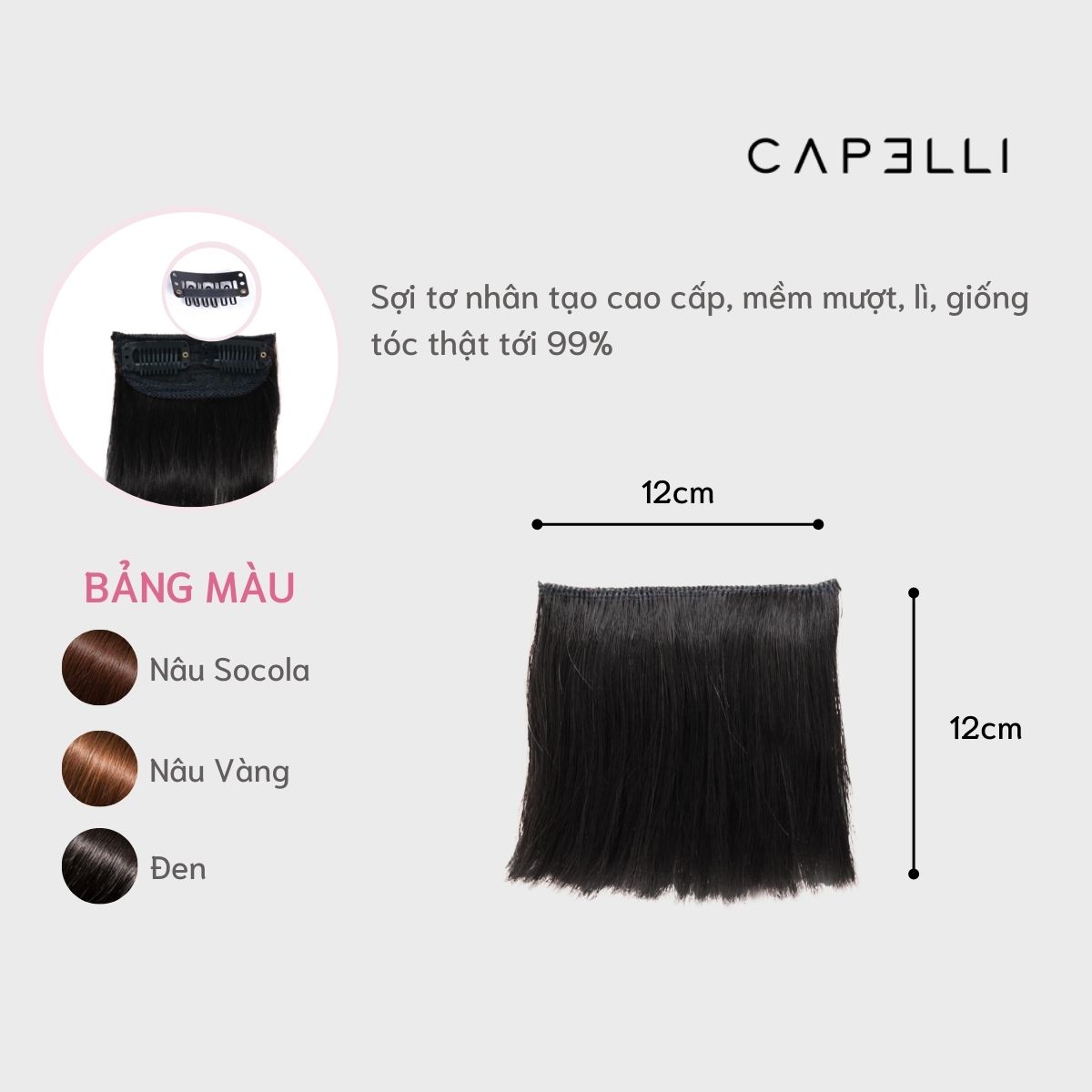 Tóc Kẹp Phồng CAPELLI 2 phím