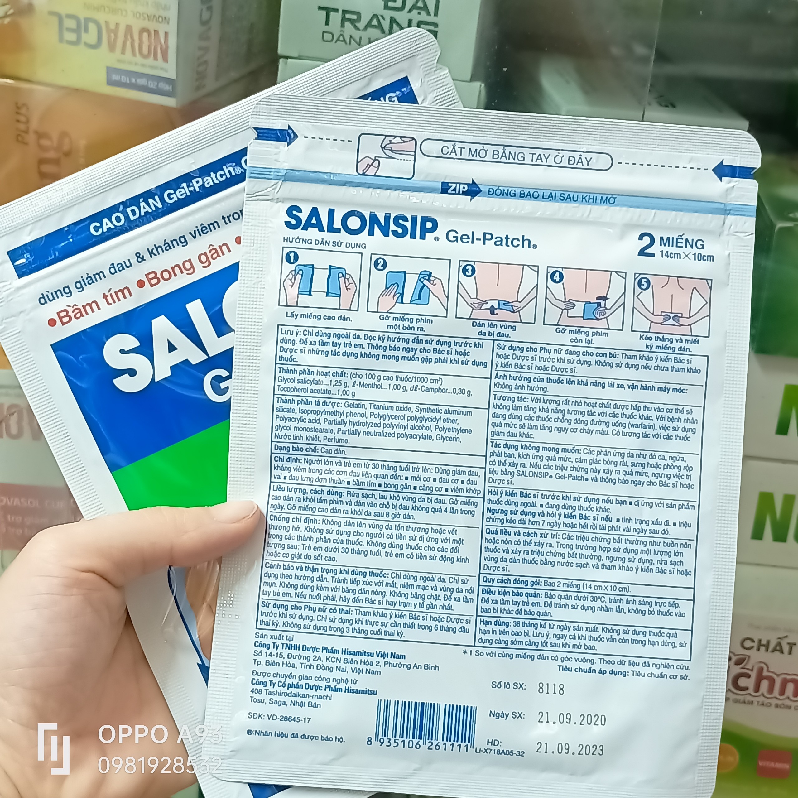 Salonsip Gel Patch 2 miếng/gói