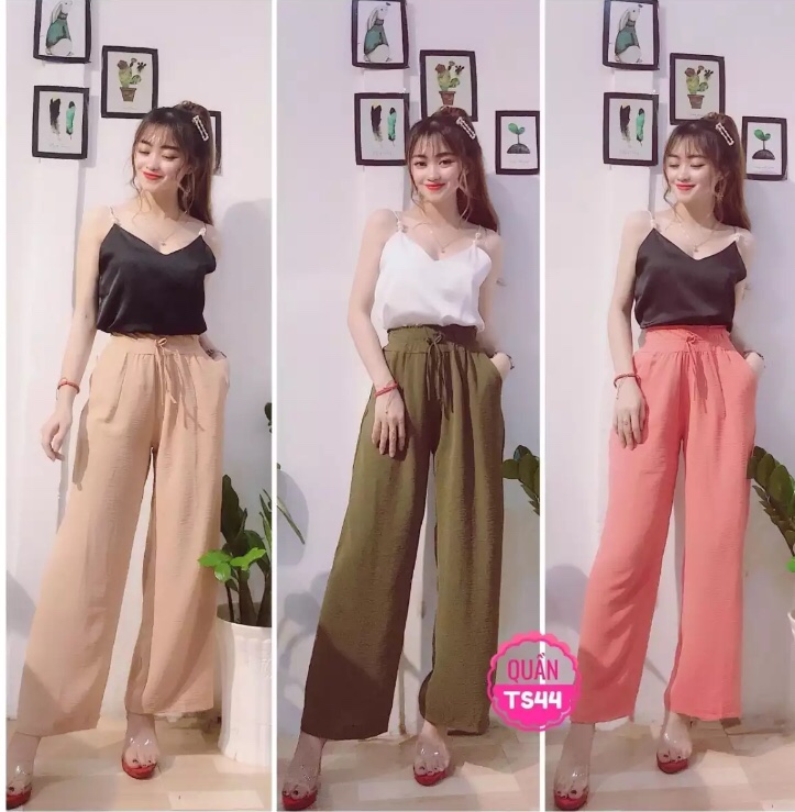 [50-60KG] QUẦN ĐŨI DÀI ỐNG RỘNG NỮ THỜI TRANG