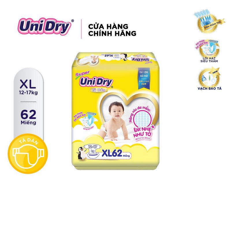 Tã dán Unidry M76/ L68/ XL62 miếng