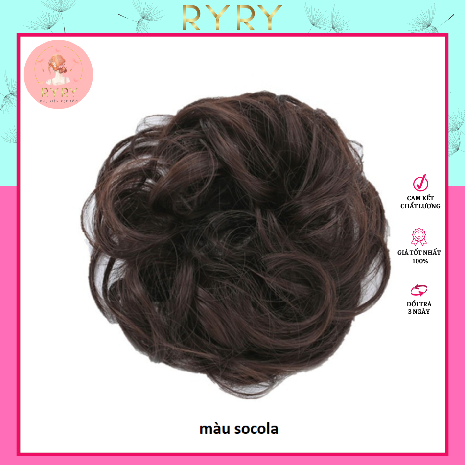 Dây Cột Tóc Giả Búi Xoăn Kiểu Dáng Hàn Quốc - Cột tóc giả Scrunchies
