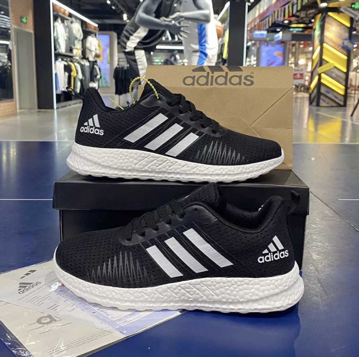 GIÀY XỊN ADIDAS Đen CLASSI - GIÀY CHẠY BỘ NAM NỮ