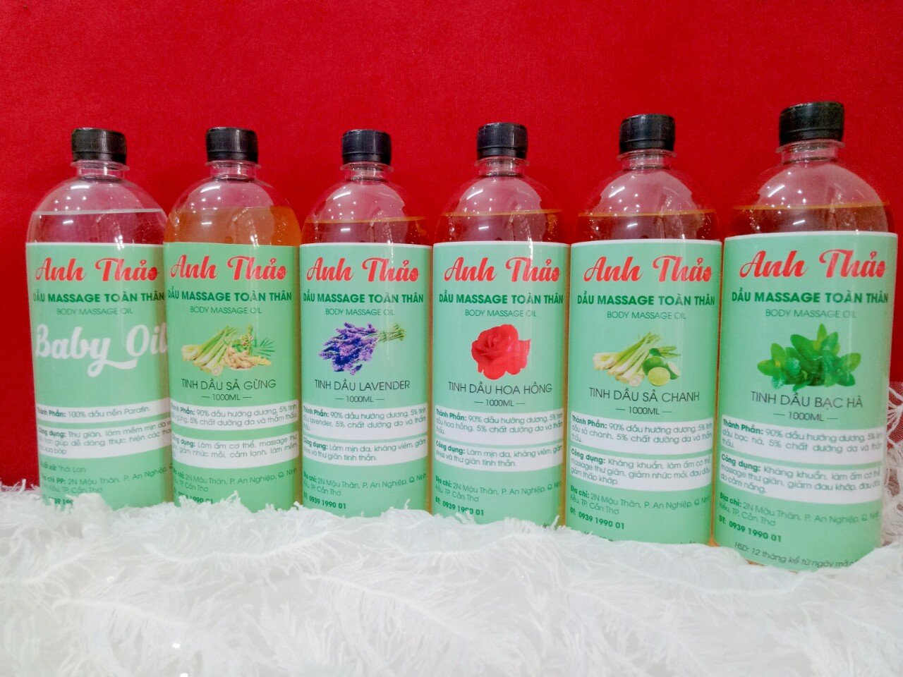 DẦU MASSAGE BODY LAVENDER ANH THẢO 1000ML