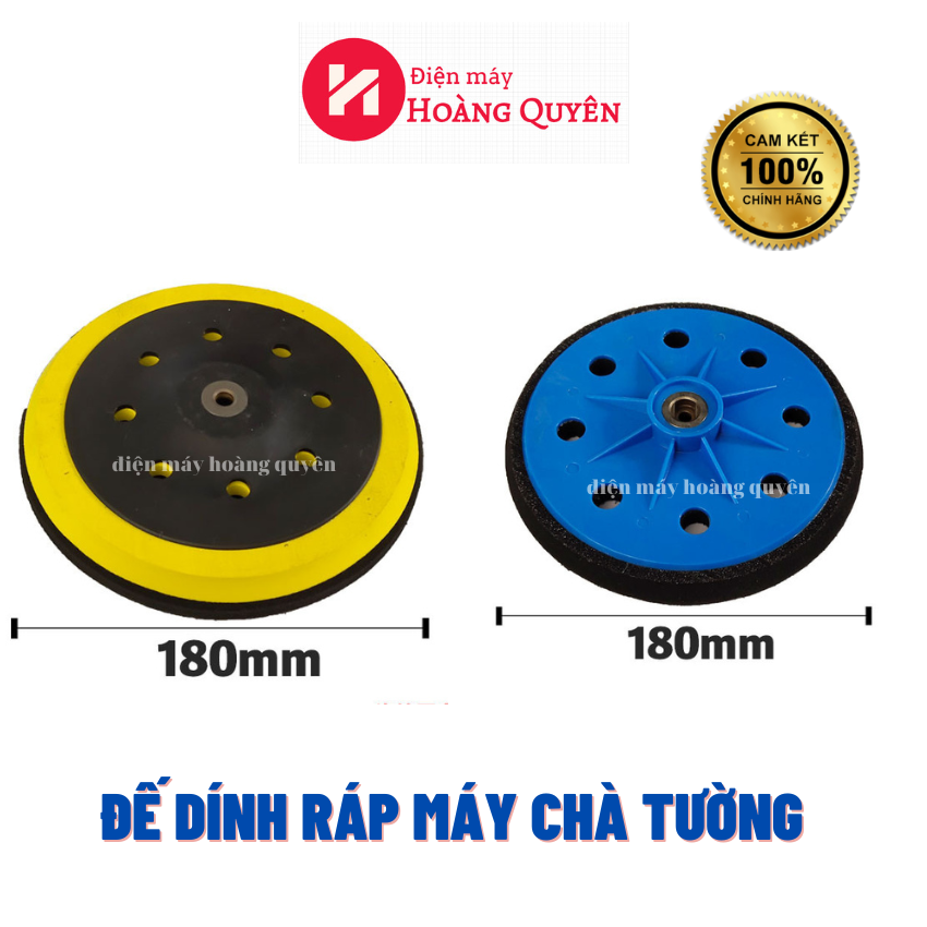 Đế chà tường, đế nhám tường 180mm,đế nhám dính ráp máy chà tường
