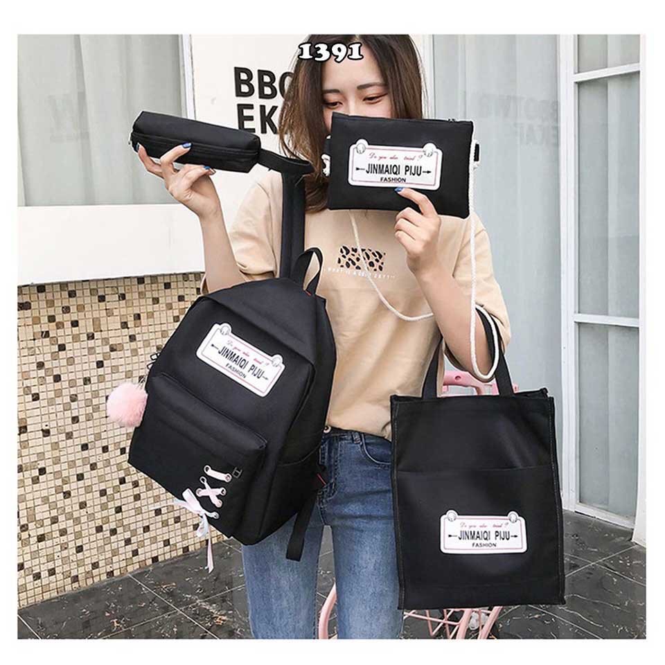 [HCM]Balo Set 4 Món PISHU Fashion