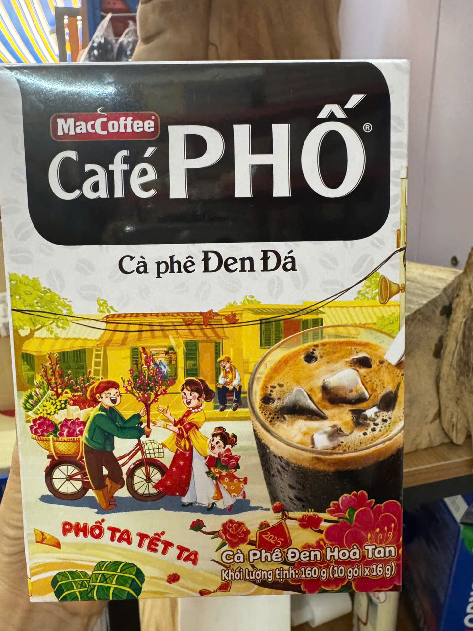 Cà Phê Phố Đen Đá ( Hộp 10 gói x 16g)