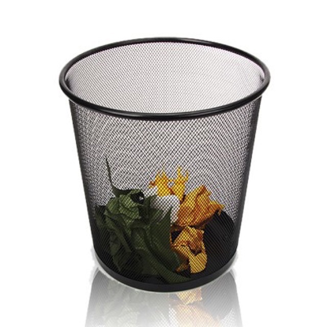 Thùng rác văn phòng lưới đen cao cấp 3 cỡ