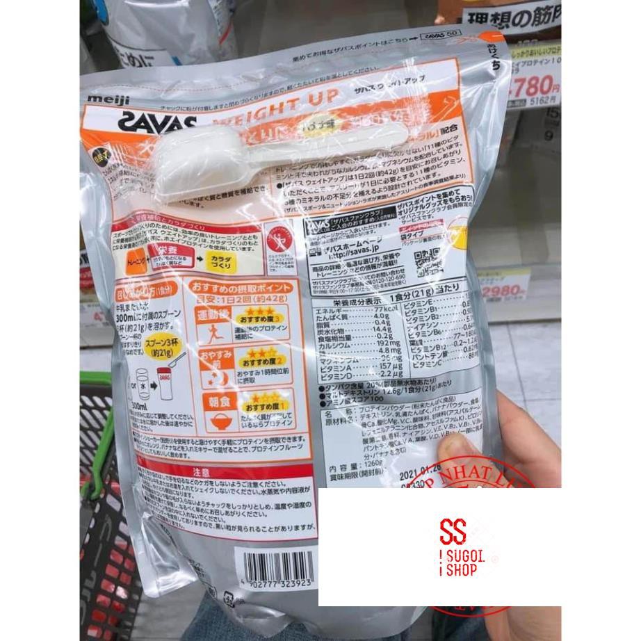 SỮA TĂNG CÂN NHẬT BẢN SAVAS MEIJI 1260G