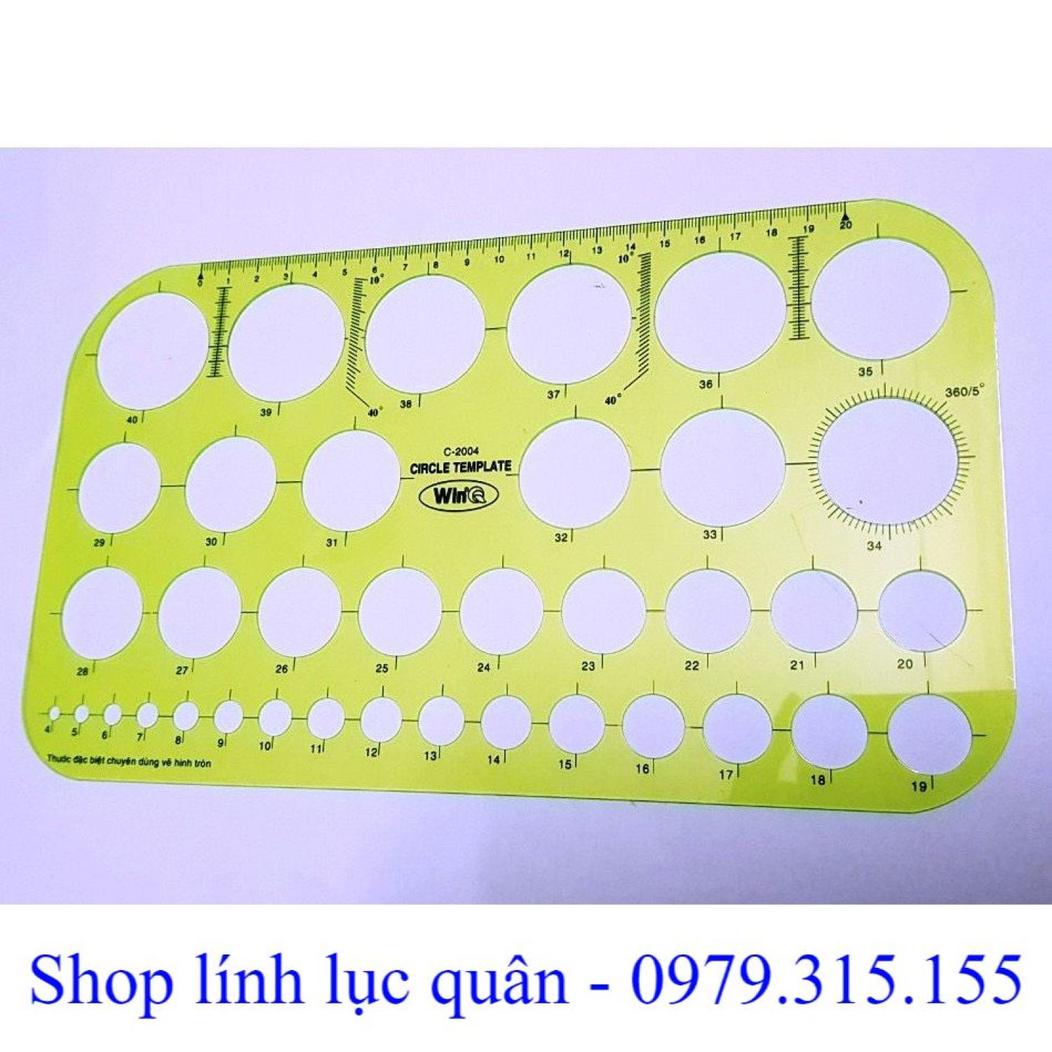 Thước chỉ huy tham mưu vẽ hình tròn