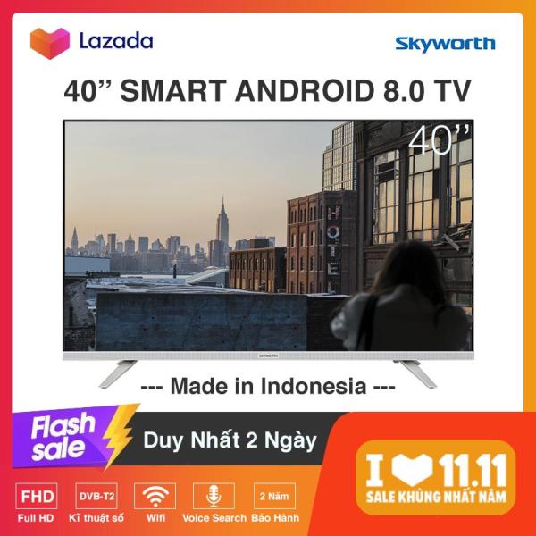 Bảng giá Smart Tivi Led Skyworth 40 inch Full HD Wifi - Model 40E6 (Bạc) Hệ điều hành Android 8.0, Trợ lý ảo Google Assistant, Tìm kiếm giọng nói - Bảo Hành 2 Năm