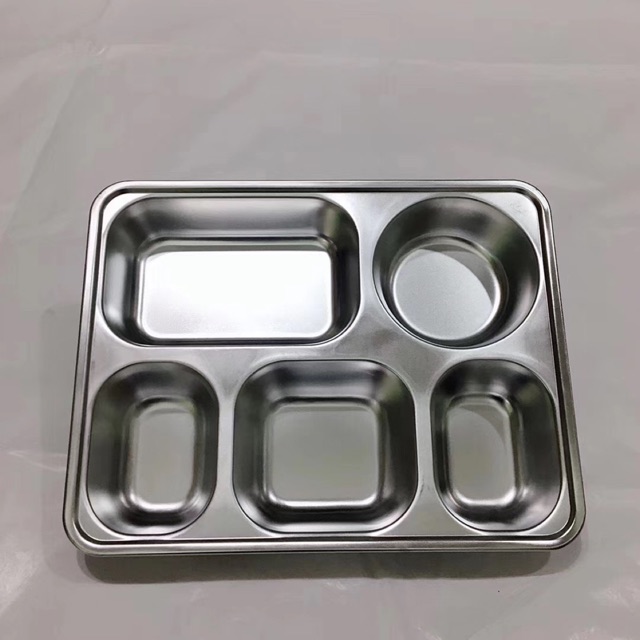 Khay cơm inox 5 ngăn 28cm