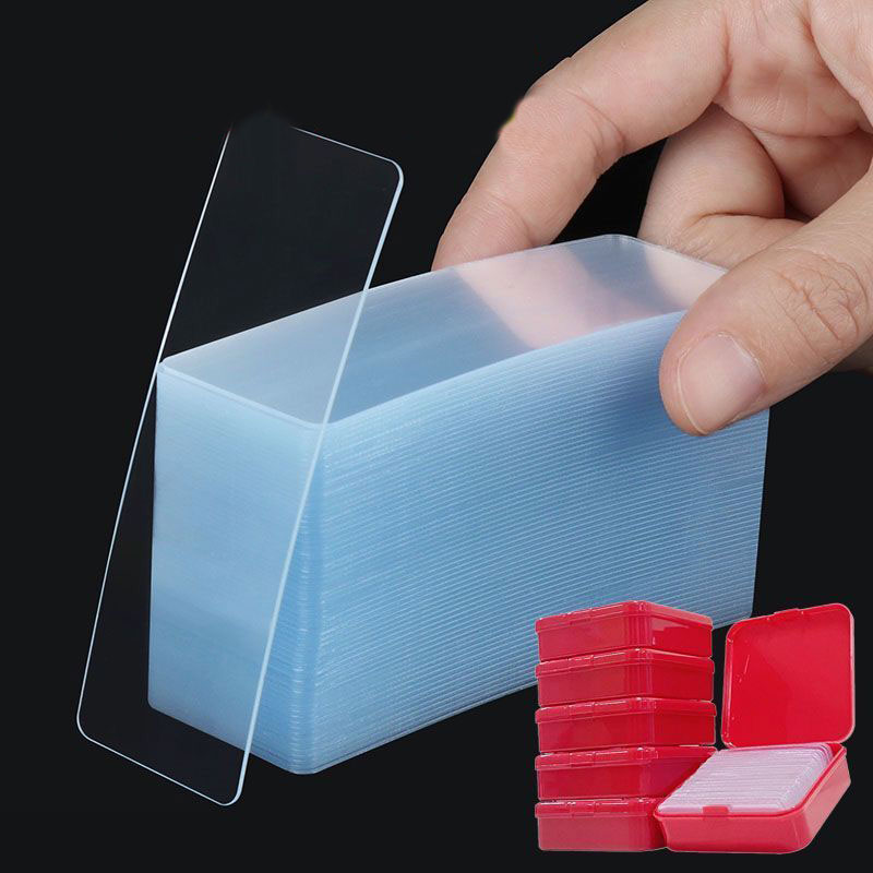 Box of 60 transparent double-sided stickers