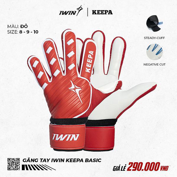 [ CHÍNH HÃNG] Găng tay thủ môn Iwin Keepa Basic có xương trợ lực