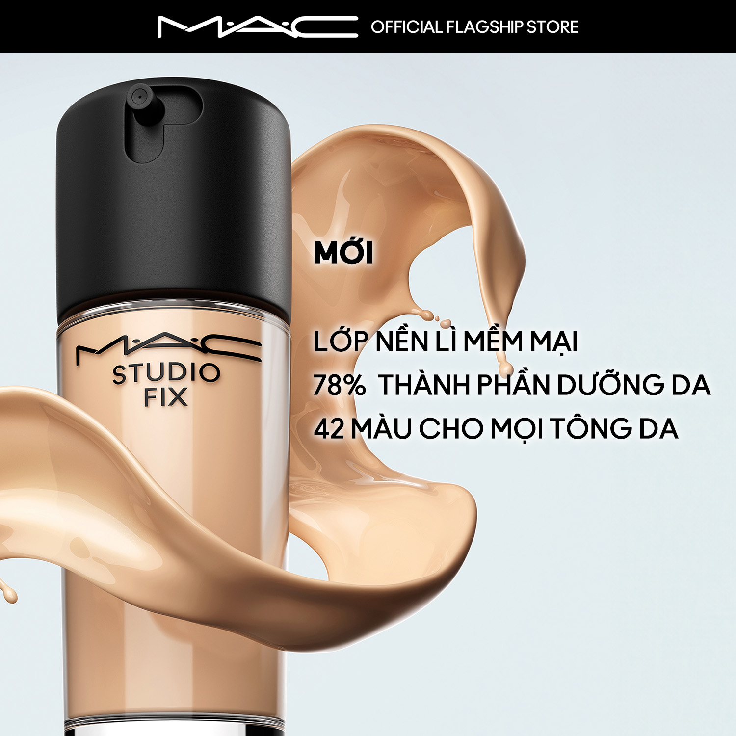 Kem nền mịn lì MAC Studio Fix Fluid SPF 15 30ML | Kết cấu dạng lỏng, kiềm dầu và bền màu suốt 24H 