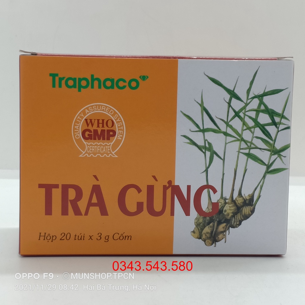 Trà Gừng Traphaco Hộp 20 Túi