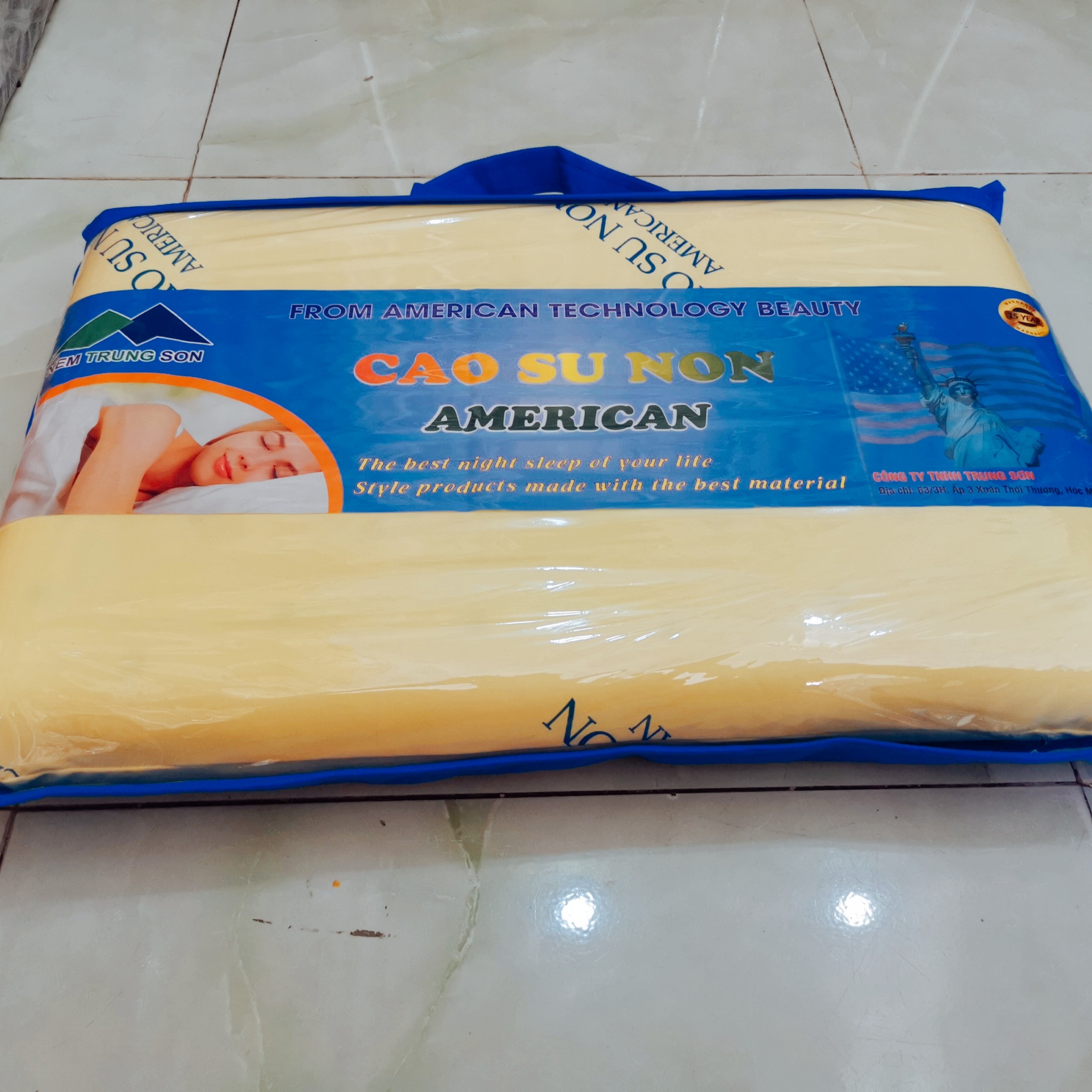 1 GỐI CAO SU NON AMERICAN 40x60cm